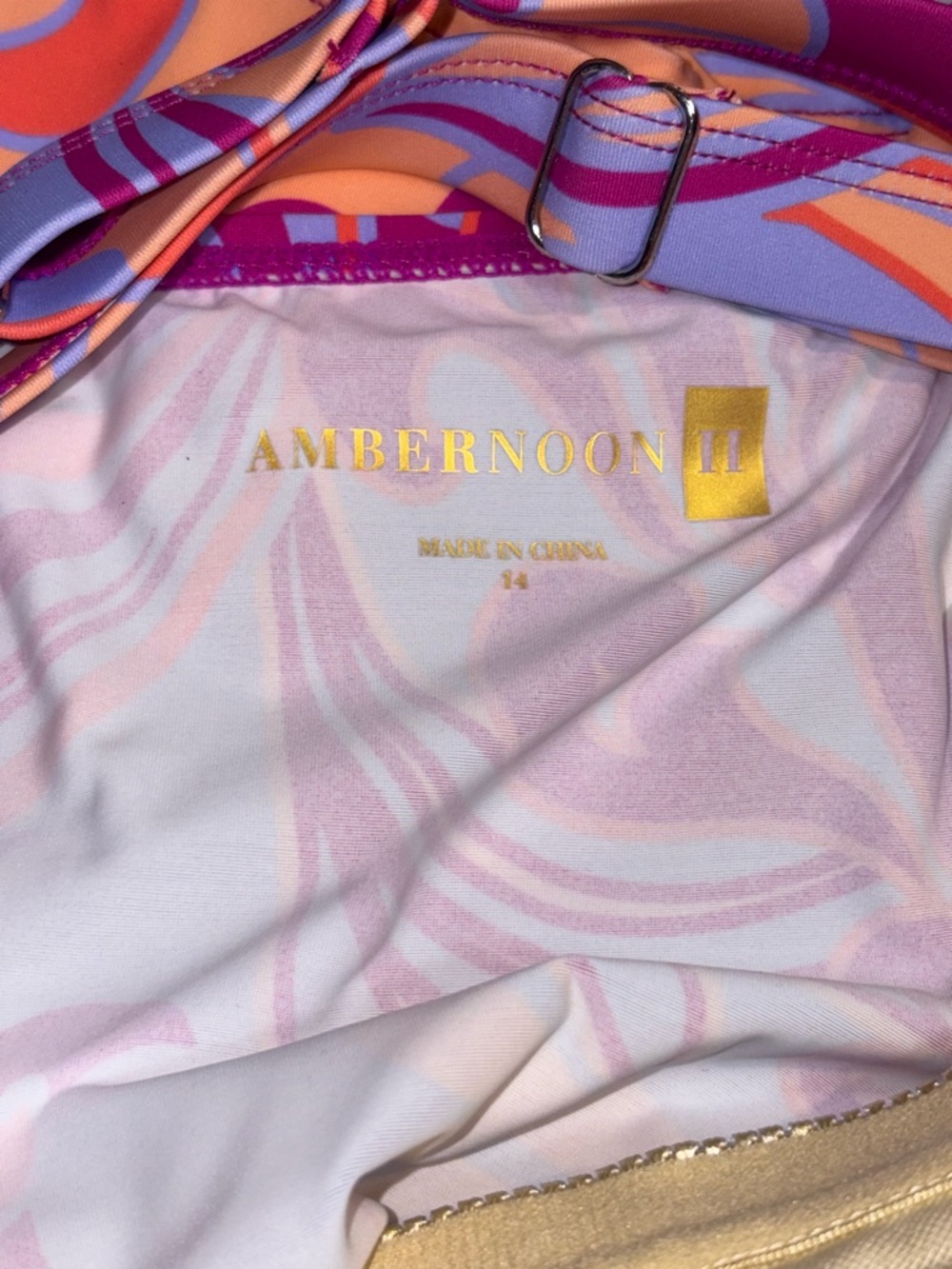 AmberNoon II by Dr. Erum Ilyas, specifically in the "Berry Scroll" print 14 - Picture 8 of 9